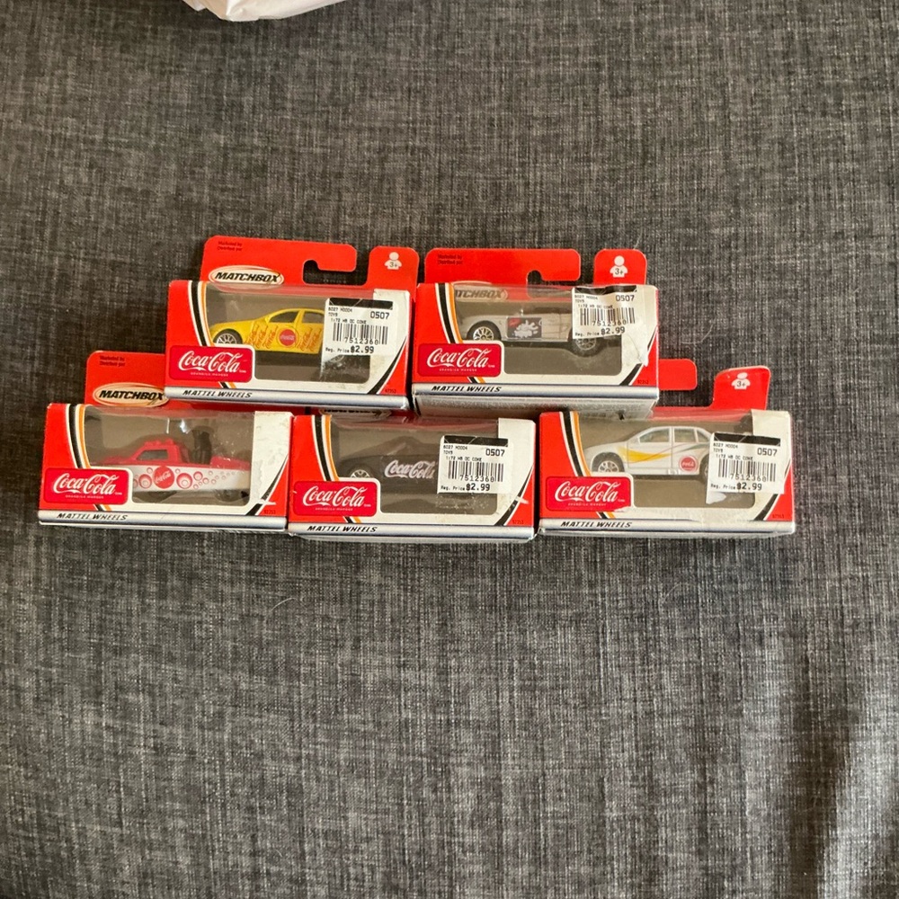 Coca-Cola Die-Cast Car Set - Red and White